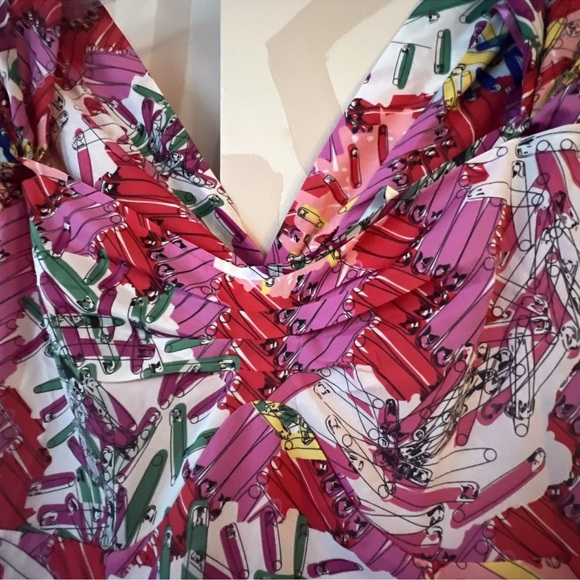 Zac Posen Safety-Pin Print Floor Length Gown NWT - Picture 6 of 13